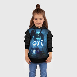 Толстовка-худи детская Крик, Ори и Ку, цвет: 3D-черный — фото 2