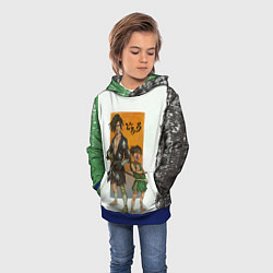 Толстовка-худи детская Хяккимару и Такебо Дороро Z, цвет: 3D-синий — фото 2