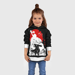 Толстовка-худи детская Берсерк силуэт Гатса, цвет: 3D-белый — фото 2
