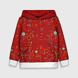 Толстовка-худи детская Mathematics Geometry Geometric, цвет: 3D-белый