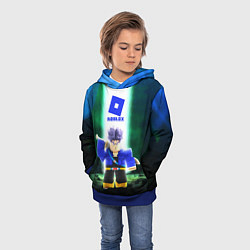 Толстовка-худи детская DRAGONBALL ROBLOX РОБЛОКС Z, цвет: 3D-синий — фото 2