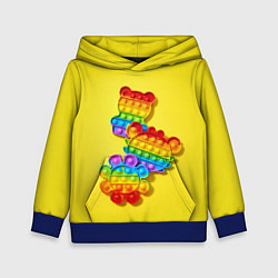Толстовка-худи детская АНТИСТРЕСС ПОП ИТ POP IT, цвет: 3D-синий