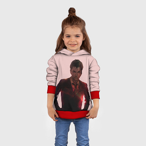 Детская толстовка David Tennant / 3D-Красный – фото 4