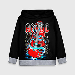 Толстовка-худи детская ACDC гитара, цвет: 3D-меланж