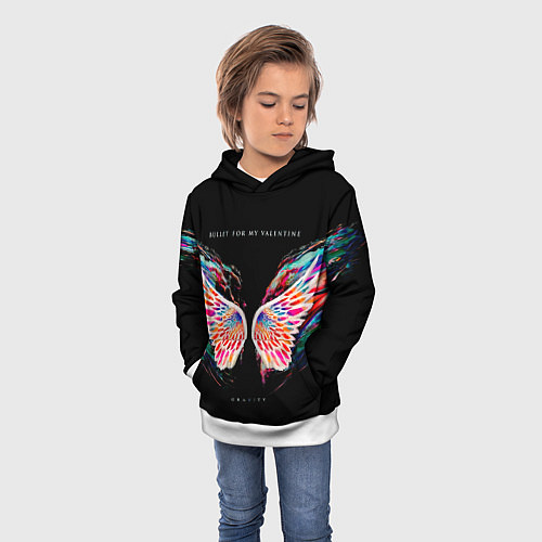 Детская толстовка Gravity - Bullet For My Valentine / 3D-Белый – фото 3