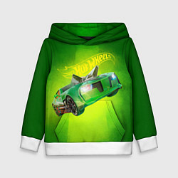 Толстовка-худи детская Hot Wheels Хот Вилс, цвет: 3D-белый