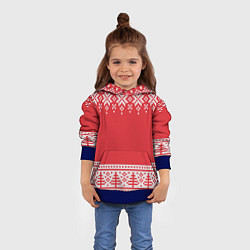 Толстовка-худи детская Зимний лес, цвет: 3D-синий — фото 2