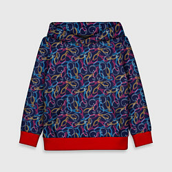 Толстовка-худи детская Боулинг, цвет: 3D-красный