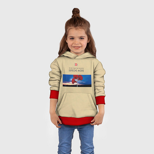 Детская толстовка Music for the Masses - / 3D-Красный – фото 4