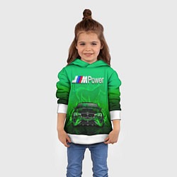 Толстовка-худи детская BMW GREEN STYLE, цвет: 3D-белый — фото 2