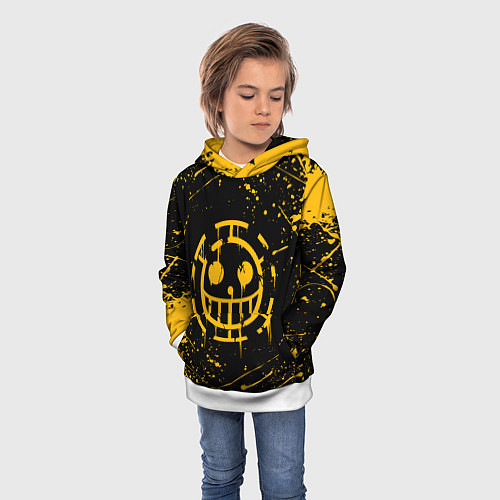 Детская толстовка ONE PIECE PIRATES ВАН ПИС ПИРАТЫ ЖЁЛТЫЙ / 3D-Белый – фото 3