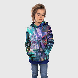 Толстовка-худи детская FantasyFish, цвет: 3D-синий — фото 2