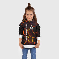 Толстовка-худи детская Митсубиси подсветка 3D плит, цвет: 3D-белый — фото 2