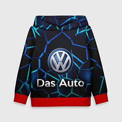 Толстовка-худи детская Volkswagen слоган Das Auto, цвет: 3D-красный