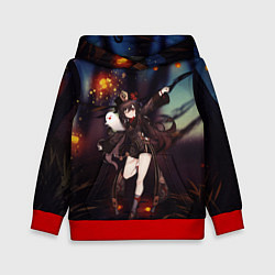 Толстовка-худи детская Ху Тао Hu Tao, цвет: 3D-красный