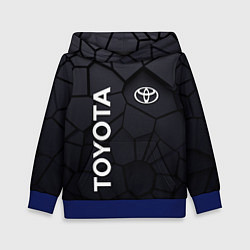 Толстовка-худи детская Toyota 3D плиты, цвет: 3D-синий
