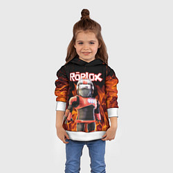 Толстовка-худи детская ROBLOX FIRE РОБЛОКС ОГОНЬ ПОЖАРНЫЙ, цвет: 3D-белый — фото 2