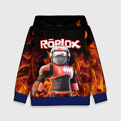 Толстовка-худи детская ROBLOX FIRE РОБЛОКС ОГОНЬ ПОЖАРНЫЙ, цвет: 3D-синий