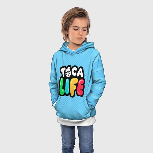 Детская толстовка Toca Life: Logo / 3D-Белый – фото 3