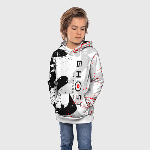 Детская толстовка GHOST OF TSUSHIMA ПРИЗРАК ЦУСИМЫ БЕЛЫЙ / 3D-Белый – фото 3