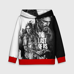Толстовка-худи детская THE LAST OF US ЧЁРНО БЕЛЫЙ, цвет: 3D-красный