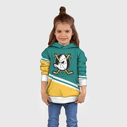 Толстовка-худи детская Анахайм Дакс, NHL, цвет: 3D-белый — фото 2