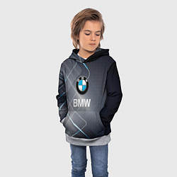 Толстовка-худи детская BMW Logo, цвет: 3D-меланж — фото 2