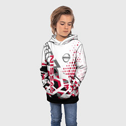 Толстовка-худи детская Nissan Ниссан, цвет: 3D-черный — фото 2