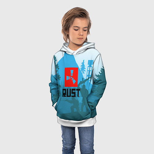 Детская толстовка Выживалка Раст / 3D-Белый – фото 3
