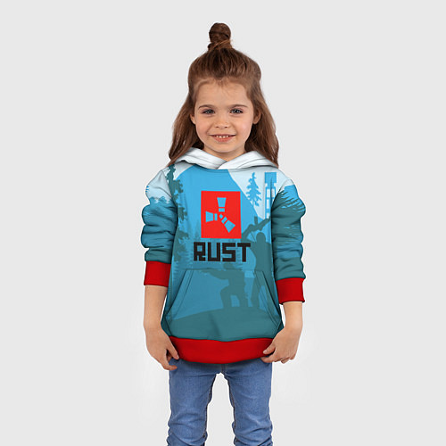 Детская толстовка Выживалка Раст / 3D-Красный – фото 4