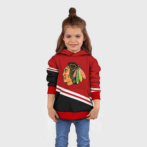 Детская толстовка Chicago Blackhawks, NHL / 3D-Красный – фото 4