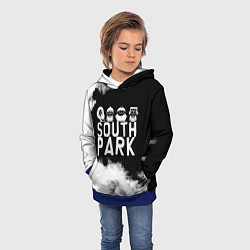 Толстовка-худи детская Все пацаны на черном фоне Южный Парк, цвет: 3D-синий — фото 2