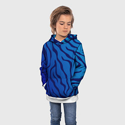 Толстовка-худи детская ВОДЯНОЙ ТИГР СИМВОЛ 2022, цвет: 3D-белый — фото 2