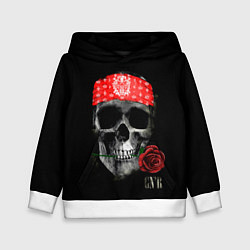 Толстовка-худи детская GNR Skull, цвет: 3D-белый