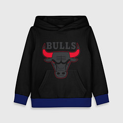 Толстовка-худи детская CHICAGO BULLS ЧИКАГО БУЛЛС ЯРОСТЬ БЫКА, цвет: 3D-синий