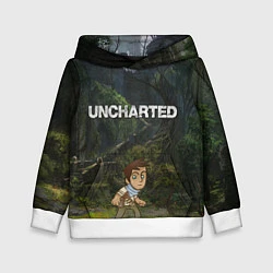 Толстовка-худи детская Uncharted На картах не значится, цвет: 3D-белый