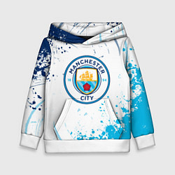 Толстовка-худи детская Manchester City - Футбольный клуб, цвет: 3D-белый