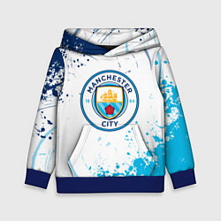 Толстовка-худи детская Manchester City - Футбольный клуб, цвет: 3D-синий