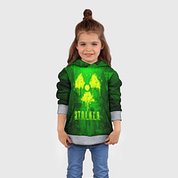 Толстовка-худи детская STALKER LOGO RADIATOIN NEON TOXIC, цвет: 3D-меланж — фото 2