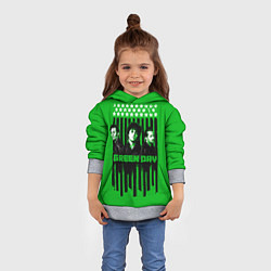 Толстовка-худи детская Green day is here, цвет: 3D-меланж — фото 2