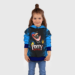 Толстовка-худи детская Poppy Playtime, цвет: 3D-синий — фото 2