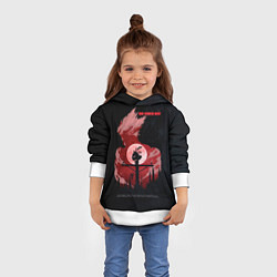 Толстовка-худи детская One Punch-Man эпичный Гароу, цвет: 3D-белый — фото 2