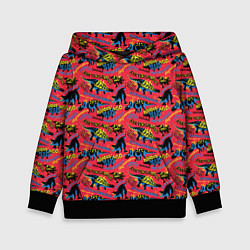 Толстовка-худи детская Миллионы лет назад, цвет: 3D-черный