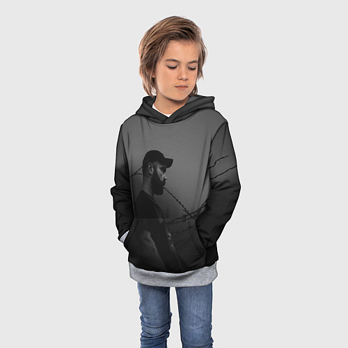 Детская толстовка Джимбо в колючей проволоке / 3D-Меланж – фото 3