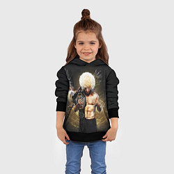 Толстовка-худи детская Хабиб Нурмагомедов с орлом, цвет: 3D-черный — фото 2