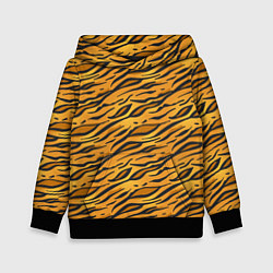 Толстовка-худи детская Тигровый Окрас Tiger, цвет: 3D-черный