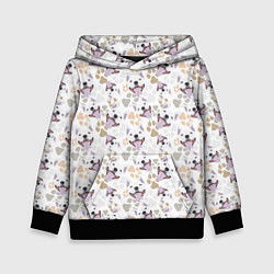 Толстовка-худи детская Бультерьер Bull-Terrier, цвет: 3D-черный