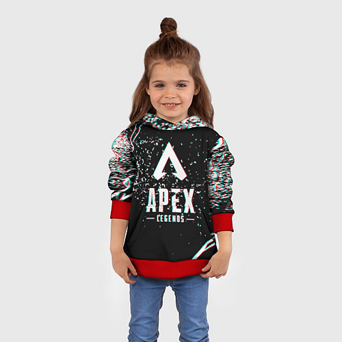 Детская толстовка APEX LEGENDS GLITCH / 3D-Красный – фото 4