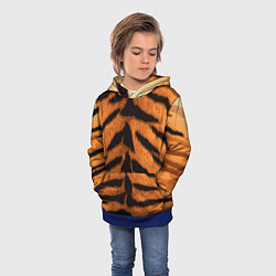 Толстовка-худи детская ТИГРИНАЯ ШКУРА, цвет: 3D-синий — фото 2