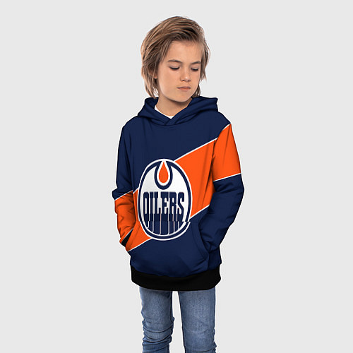 Детская толстовка Эдмонтон Ойлерз Edmonton Oilers NHL / 3D-Черный – фото 3